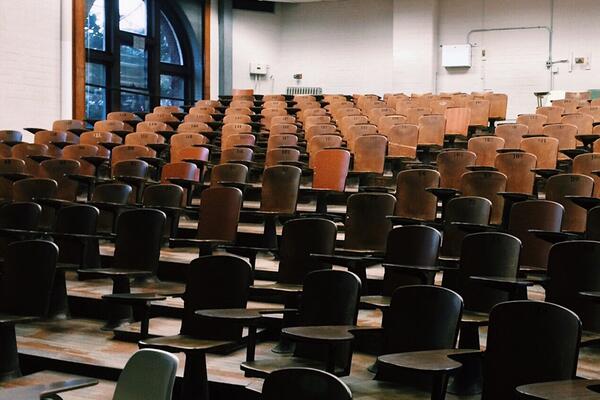 empty college classroom